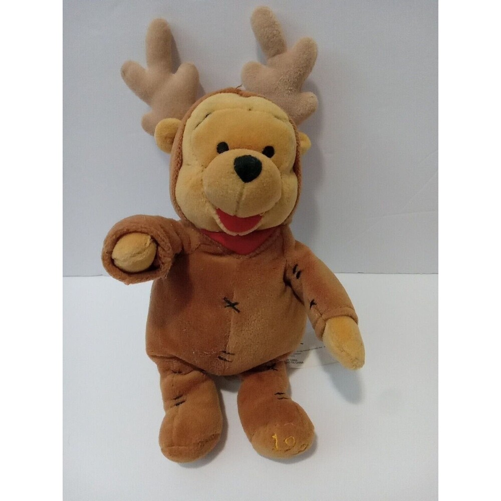 The Disney Store Reindeer Weenie The Pooh Bean Bag Animal 8" Vintage